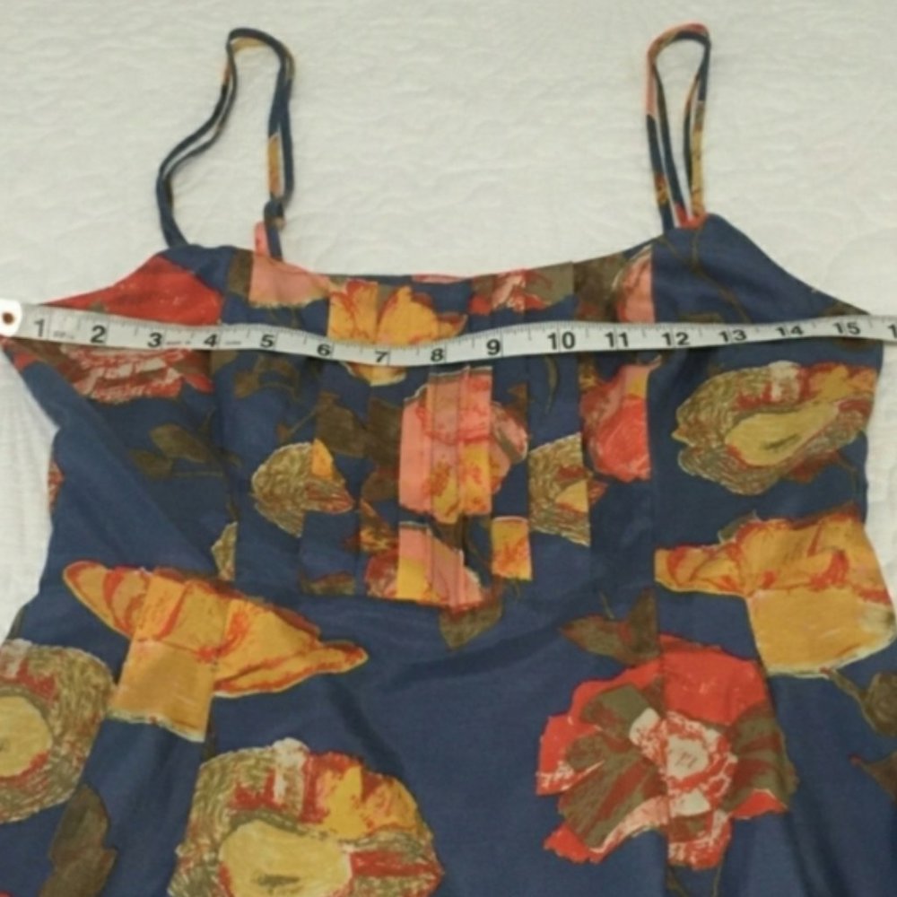ANTHROPOLOGIE Maeve Peony Silk Slip Dress EUC sz 6 - Picture 7 of 16